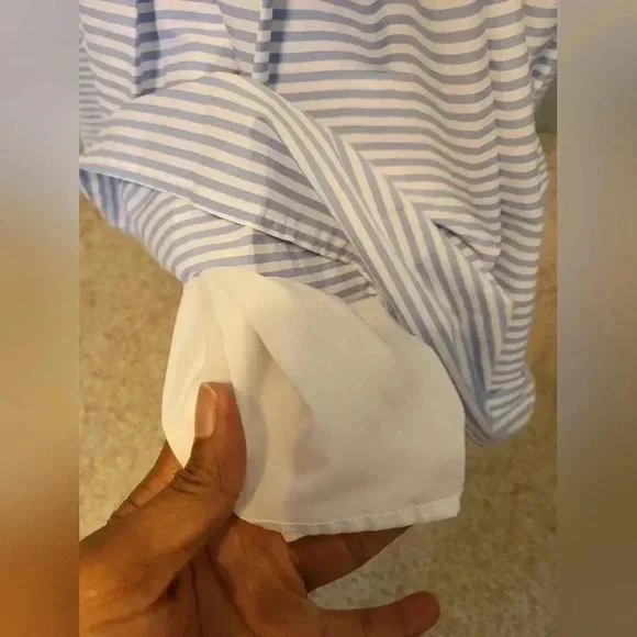 Gal Meets Glam Jasmine Southern Chic Striped Ruffle Tiered Hem Midi Dress(2) - Picture 10 of 12